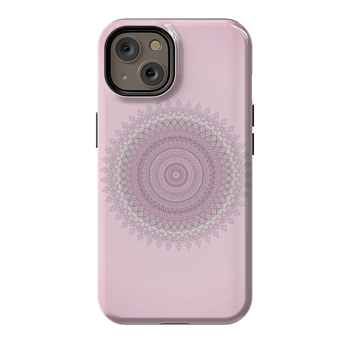 iPhone 14 StrongFit Soft Pink Mandala by Andrea Haase