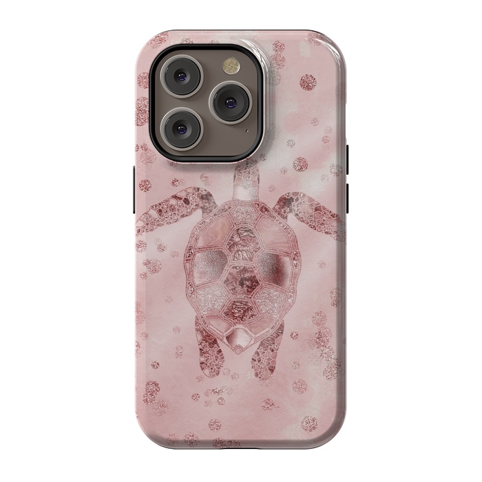 iPhone 14 Pro StrongFit Glamorous Sea Turtle by Andrea Haase
