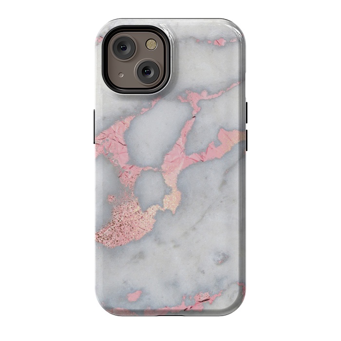 iPhone 14 StrongFit Marble with Rose Gold Veins by  Utart