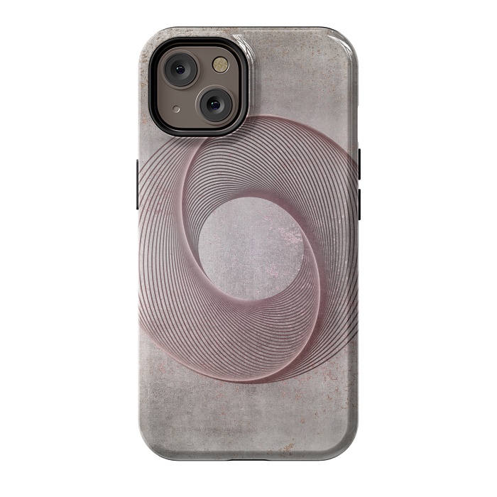 iPhone 14 StrongFit Rose Gold Line Art Circle   by Andrea Haase