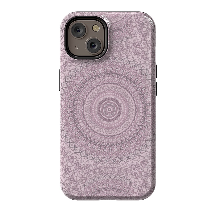 iPhone 14 StrongFit Pastel Pink Mandala Art by Andrea Haase