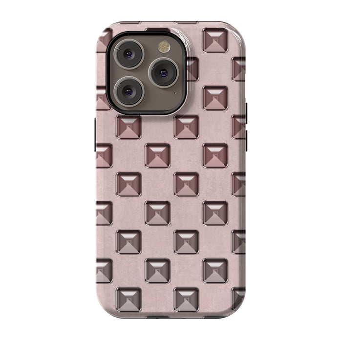 iPhone 14 Pro StrongFit Soft Pink Shiny Gemstones by Andrea Haase