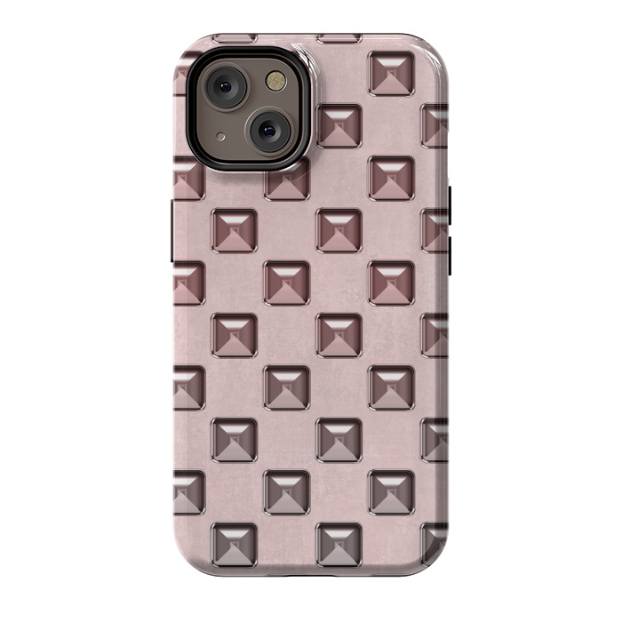 iPhone 14 StrongFit Soft Pink Shiny Gemstones by Andrea Haase