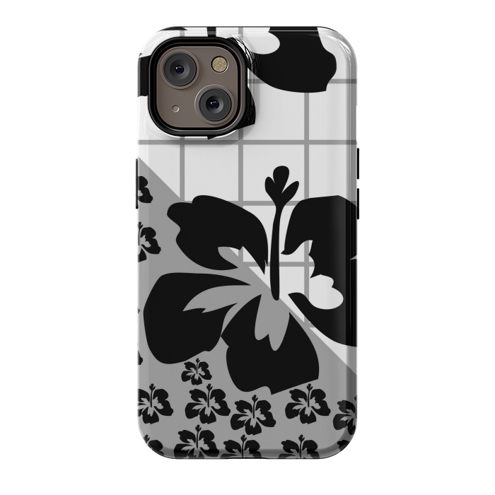 iPhone 14 StrongFit FLORAL PATTERN WITH CHECKS by MALLIKA