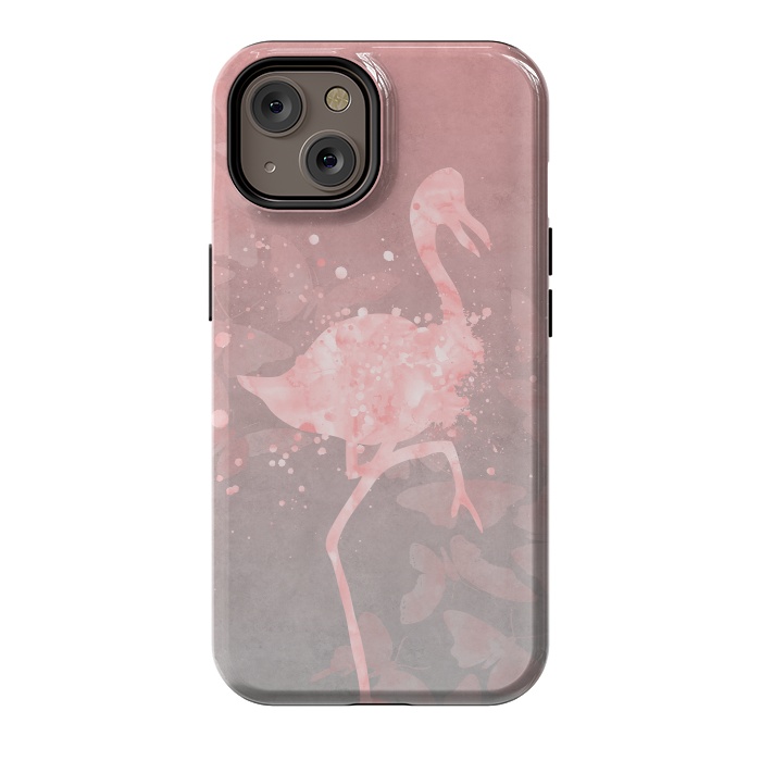 iPhone 14 StrongFit Flamingo Watercolor Art by Andrea Haase