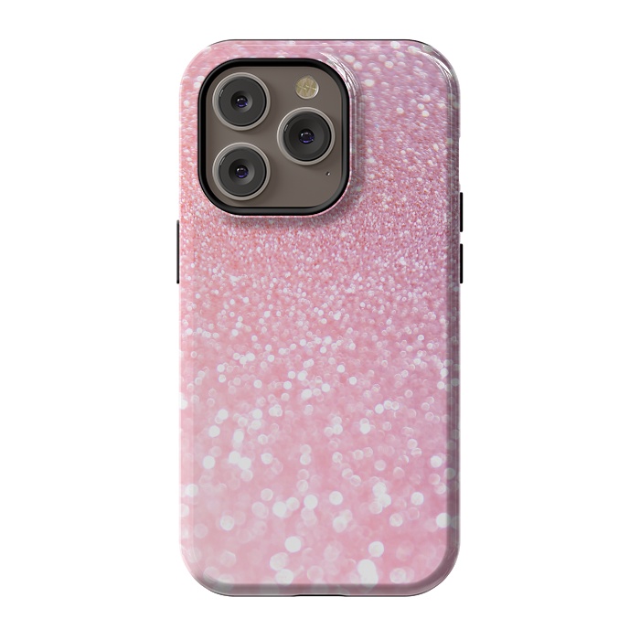 iPhone 14 Pro StrongFit Girly Rose Gold Glitter by  Utart