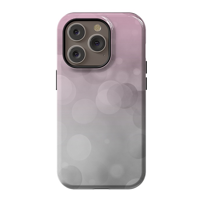 iPhone 14 Pro StrongFit Floating Lense Flares In Grey And Pink by Andrea Haase