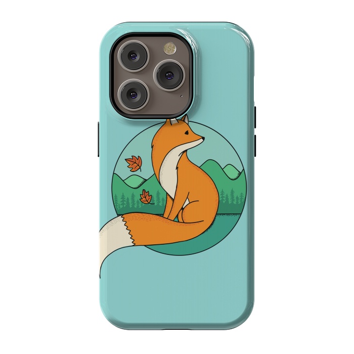 iPhone 14 Pro StrongFit Fox and Landscape by Coffee Man