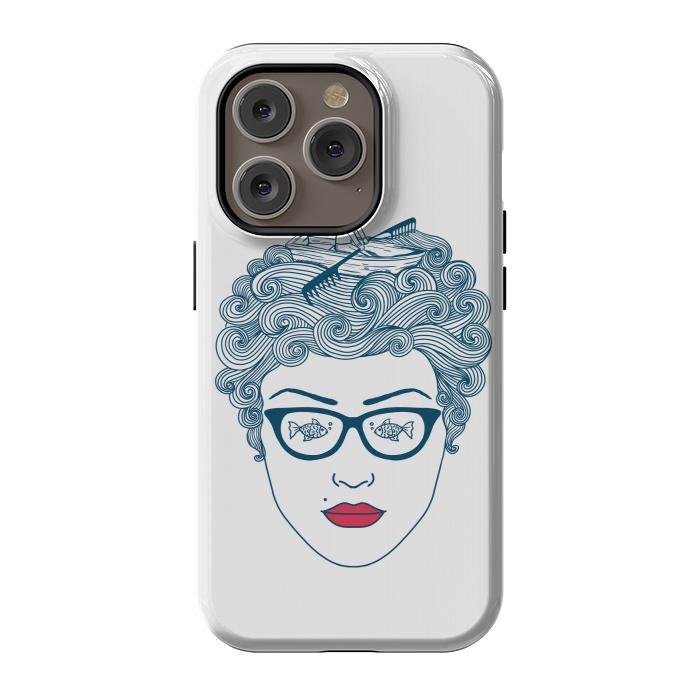 iPhone 14 Pro StrongFit Lady Ocean by Coffee Man
