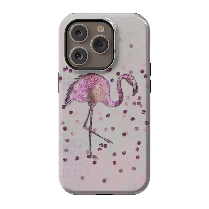 iPhone 14 Pro StrongFit Glamorous Flamingo by Andrea Haase