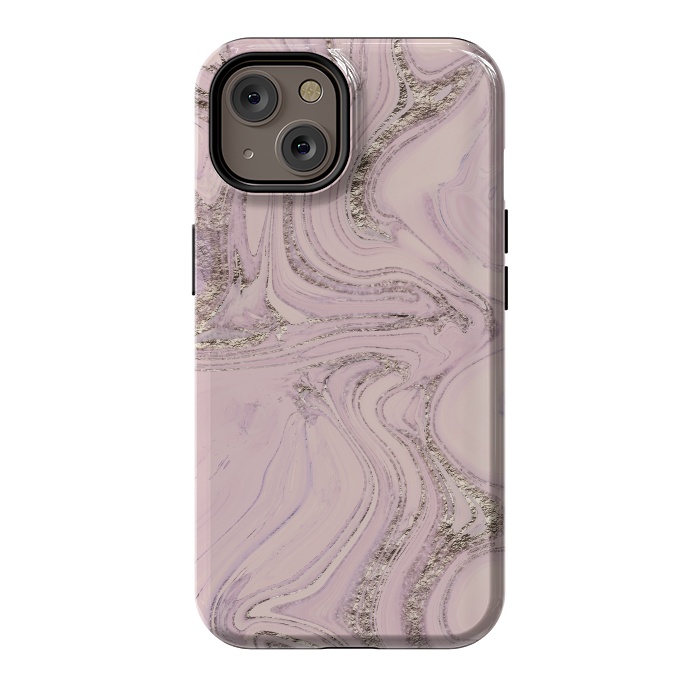 iPhone 14 StrongFit Glamorous Sparke Soft Pink Marble 2 by Andrea Haase