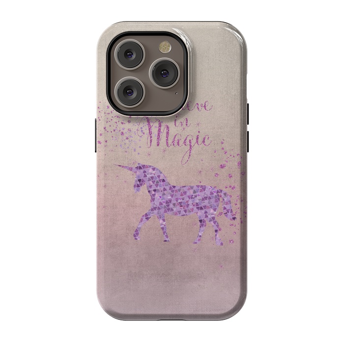 iPhone 14 Pro StrongFit Unicorn Believe In Magic by Andrea Haase