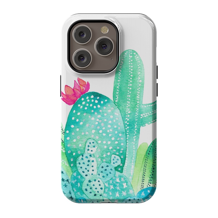 iPhone 14 Pro StrongFit Cactus Garden by Amaya Brydon