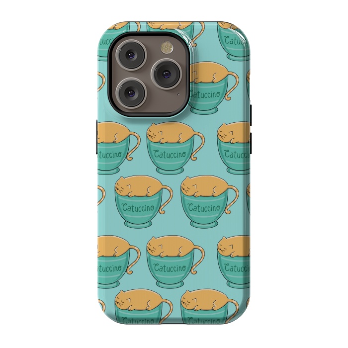 iPhone 14 Pro StrongFit Catuccino Pattern by Coffee Man
