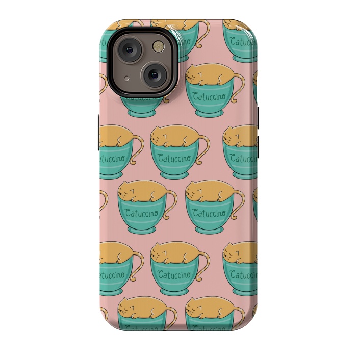iPhone 14 StrongFit Catuccino Pattern 2 by Coffee Man