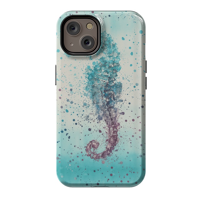 iPhone 14 StrongFit Seahorse Watercolor Art by Andrea Haase