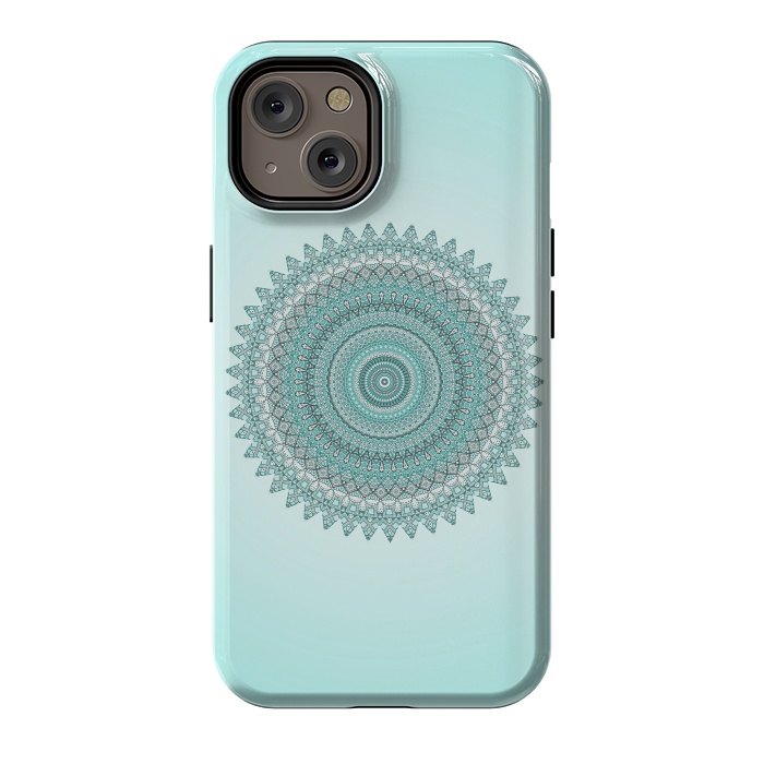 iPhone 14 StrongFit Magical Teal Mandala by Andrea Haase