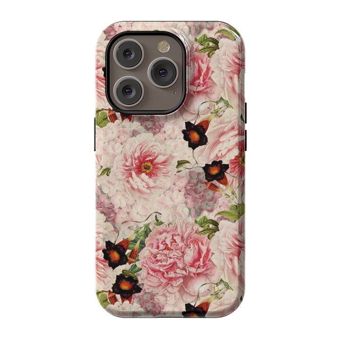 iPhone 14 Pro StrongFit Victorian Vintage Roses by  Utart