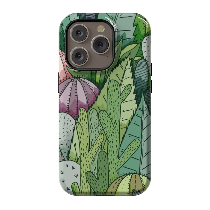 iPhone 14 Pro StrongFit Cactus Garden by Steve Wade (Swade)