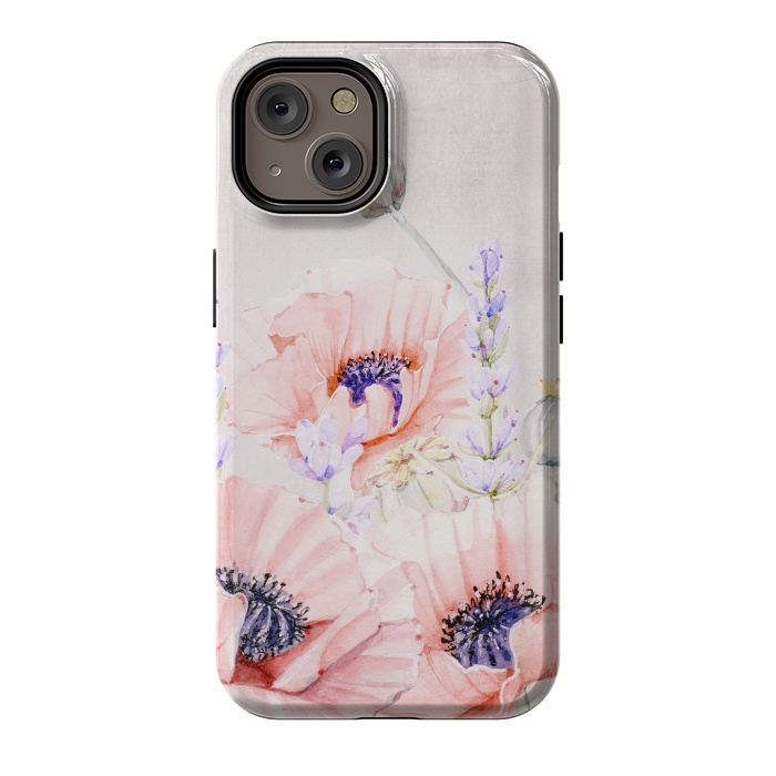 iPhone 14 StrongFit Pink Poppy Field by  Utart