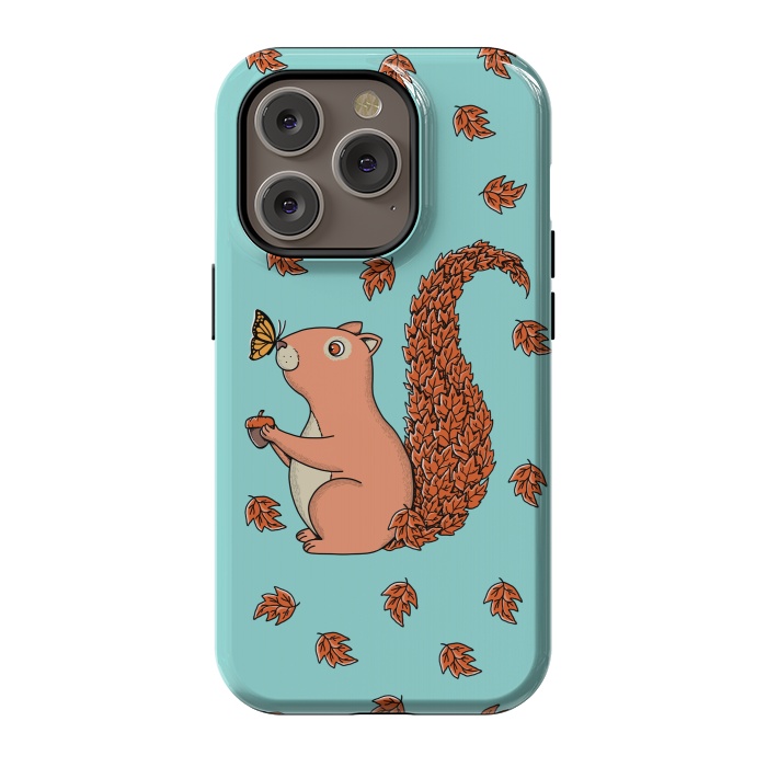 iPhone 14 Pro StrongFit Squirrel and Butterfly by Coffee Man