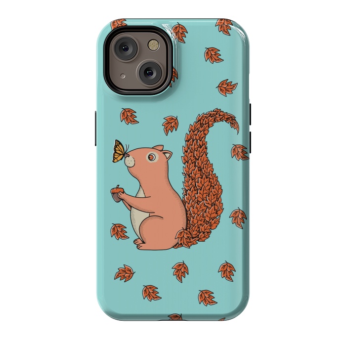 iPhone 14 StrongFit Squirrel and Butterfly by Coffee Man