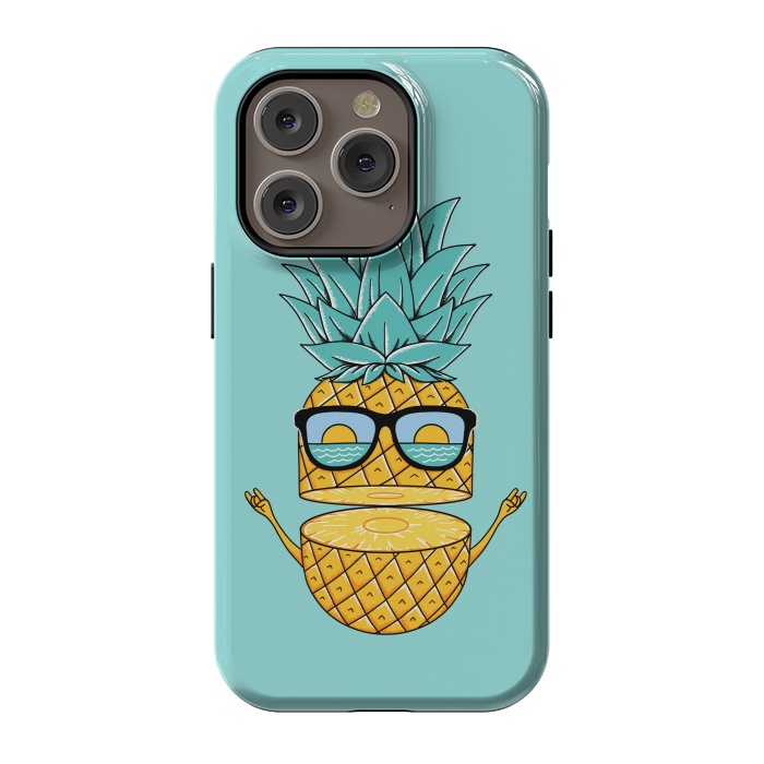 iPhone 14 Pro StrongFit Pineapple Sunglasses by Coffee Man