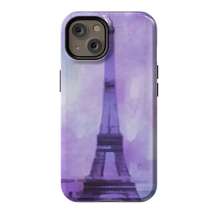iPhone 14 StrongFit Purple Paris Watercolor  by Andrea Haase