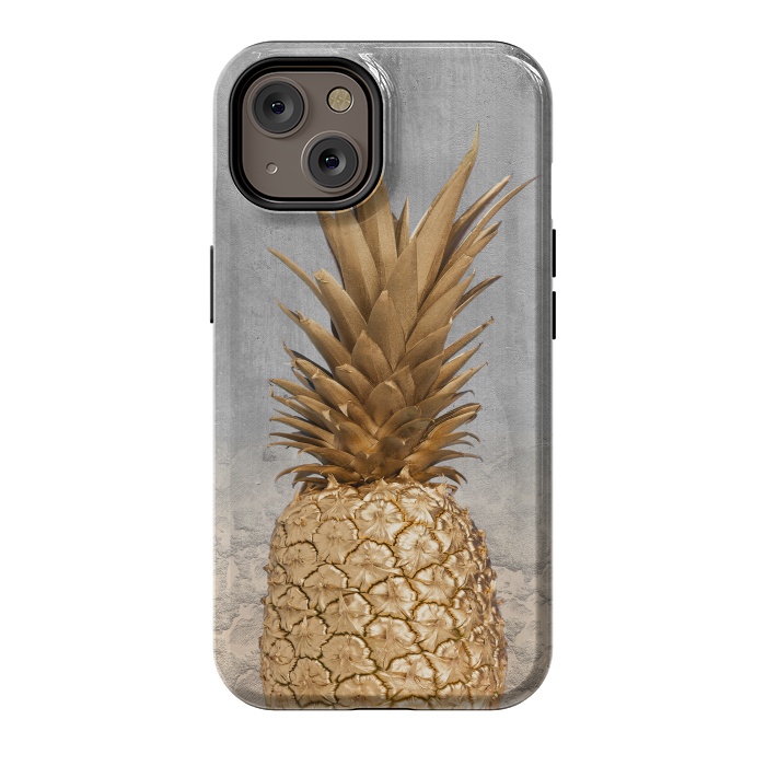 iPhone 14 StrongFit Gold Pineapple and Marble by  Utart