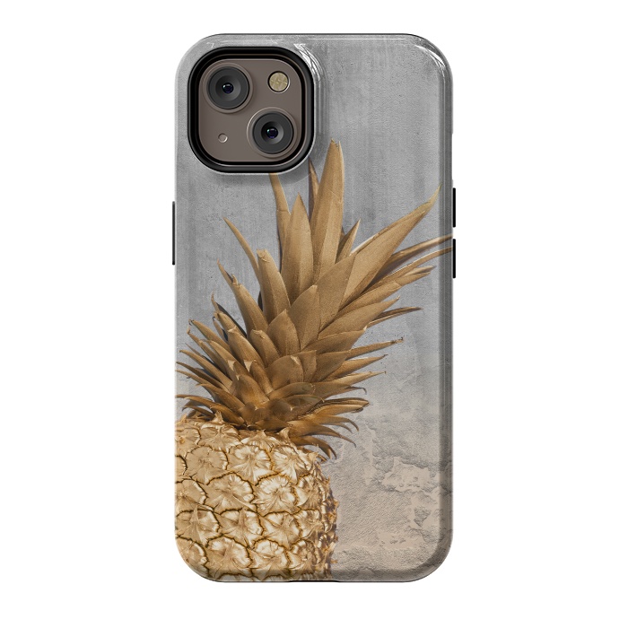 iPhone 14 StrongFit Gold Aloha Pineapple  by  Utart