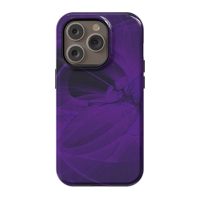 iPhone 14 Pro StrongFit Purple Fractals by Andrea Haase