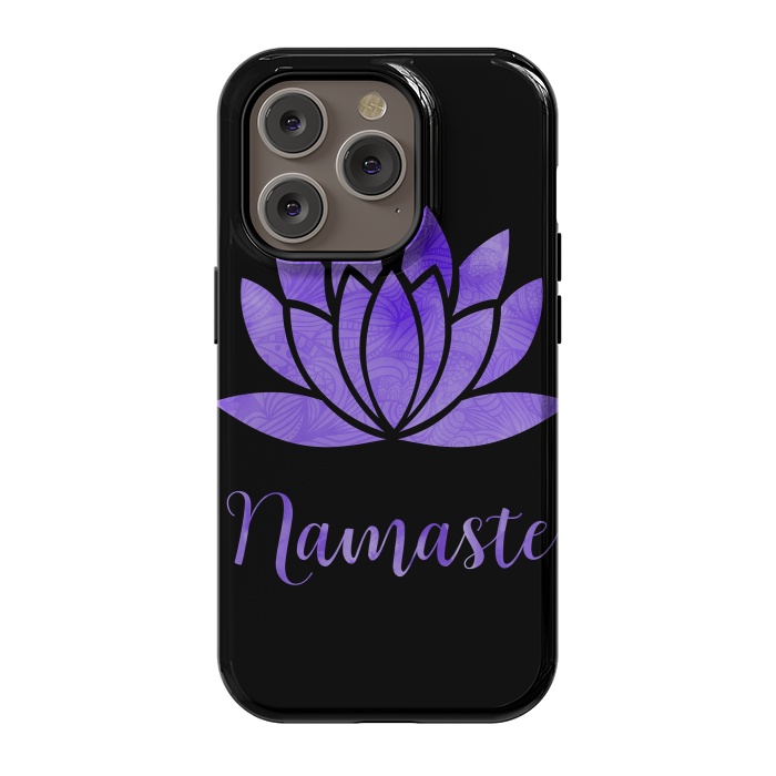 iPhone 14 Pro StrongFit Namaste Lotus Flower by Andrea Haase