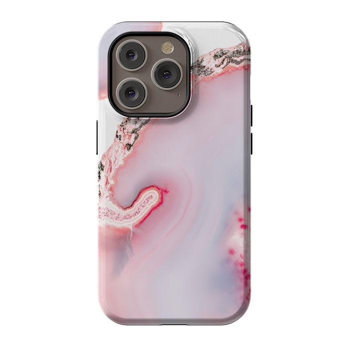 iPhone 14 Pro StrongFit Pink Agate Slices by  Utart