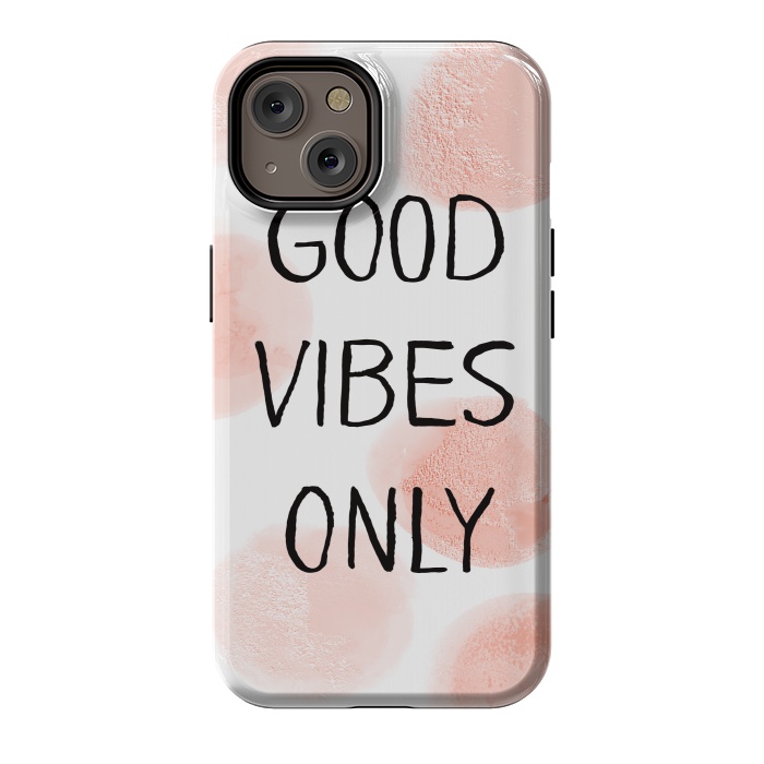 iPhone 14 StrongFit Good Vibes Only - Rose Gold Polka Dots by  Utart