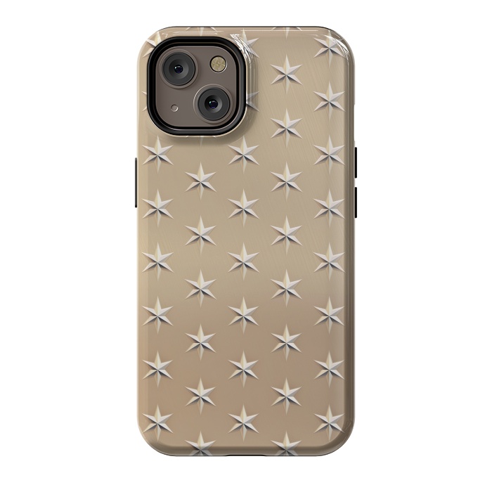 iPhone 14 StrongFit Silver Stars On  Gold by Andrea Haase