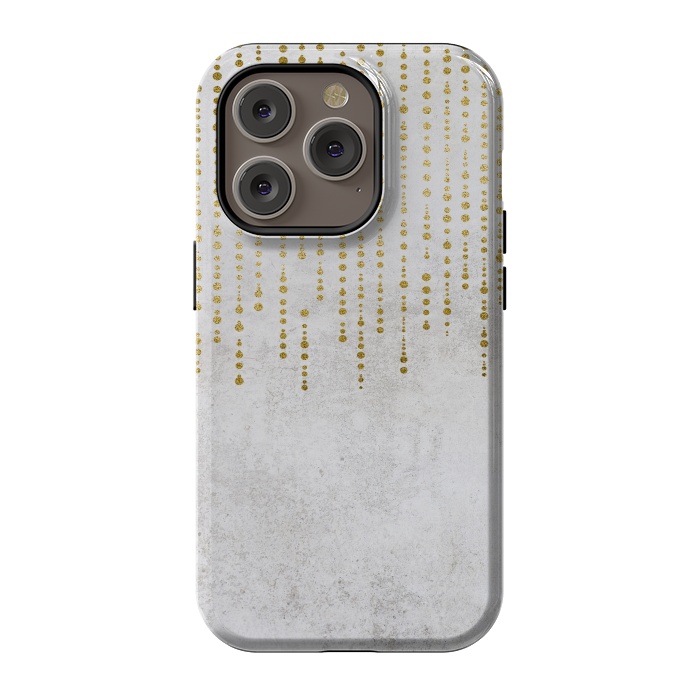 iPhone 14 Pro StrongFit Golden Rhinestone Embellishment by Andrea Haase