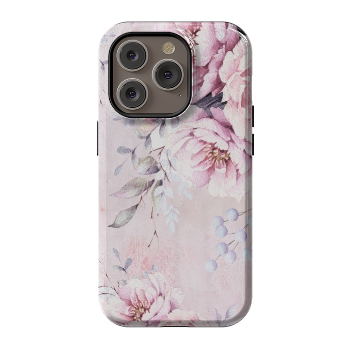 iPhone 14 Pro StrongFit Vintage roses and Peonies by  Utart