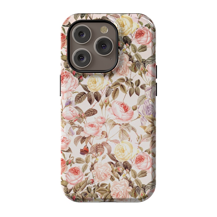 iPhone 14 Pro StrongFit Vintage Roses Pattern by  Utart