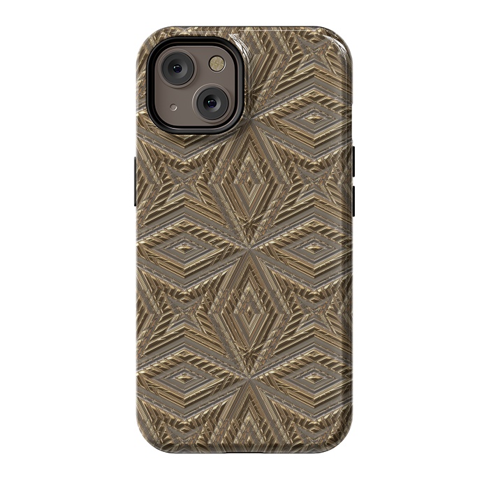 iPhone 14 StrongFit Golden Embossed Ornaments by Andrea Haase
