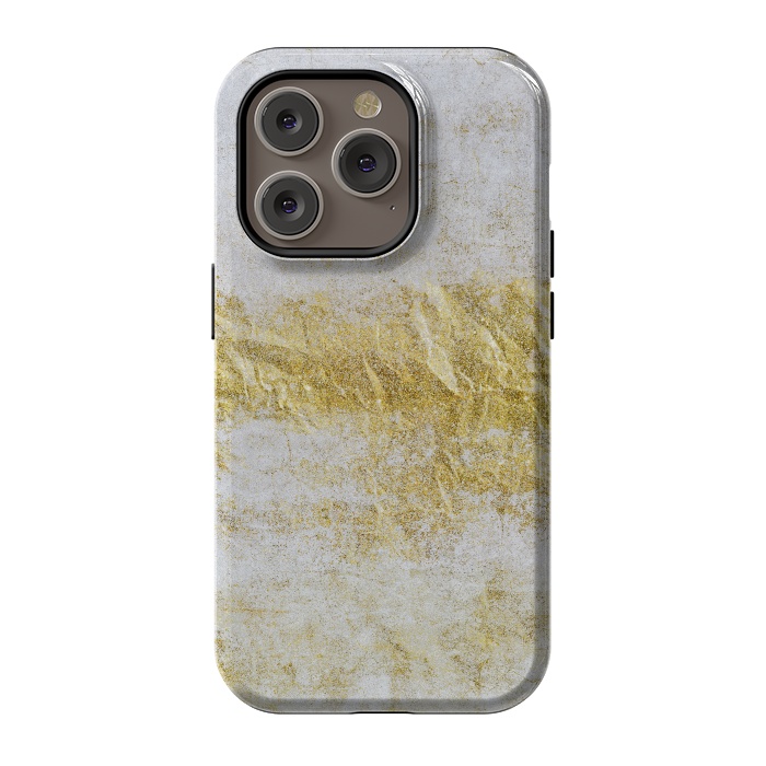 iPhone 14 Pro StrongFit Concrete And Gold 2 by Andrea Haase