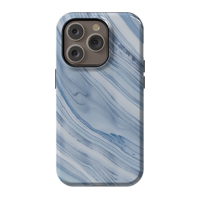 iPhone 14 Pro StrongFit Blue Marble Elegance 2 by Andrea Haase