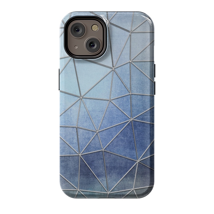 iPhone 14 StrongFit Blue Triangles 2 by Andrea Haase