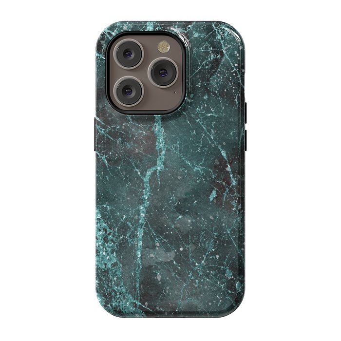 iPhone 14 Pro StrongFit Glamorous Turquoise Glitter 2 by Andrea Haase