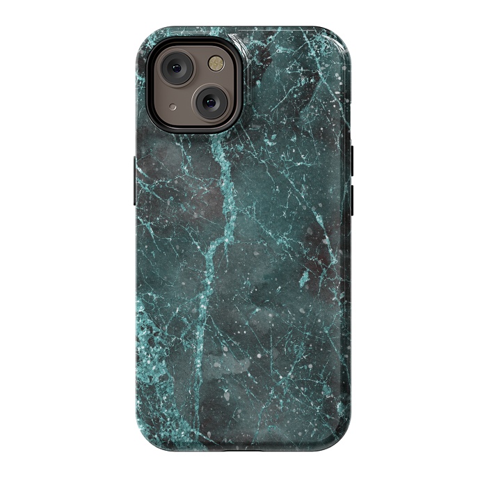 iPhone 14 StrongFit Glamorous Turquoise Glitter 2 by Andrea Haase