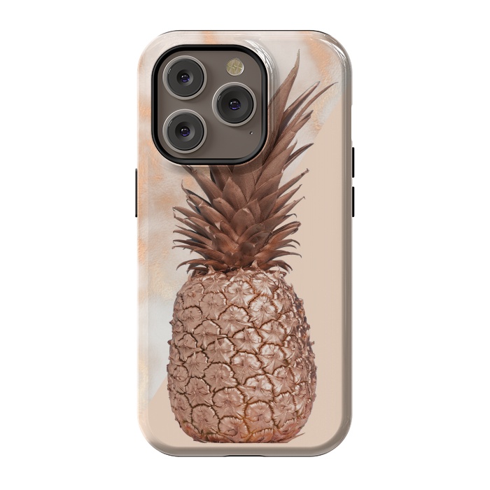 iPhone 14 Pro StrongFit Sweet Copper Pineapple and Marble by  Utart