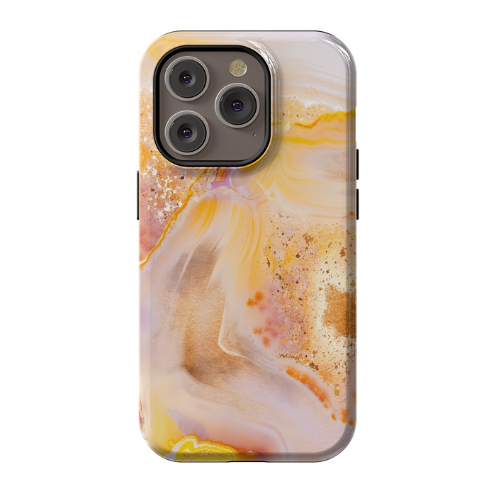 iPhone 14 Pro StrongFit Rose Gold Agate by  Utart