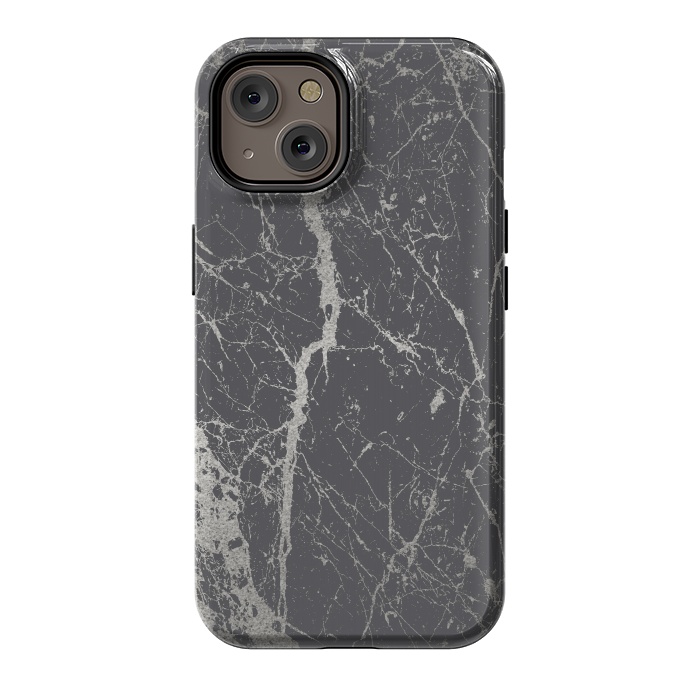 iPhone 14 StrongFit Elegant Silver Marble 2 by Andrea Haase