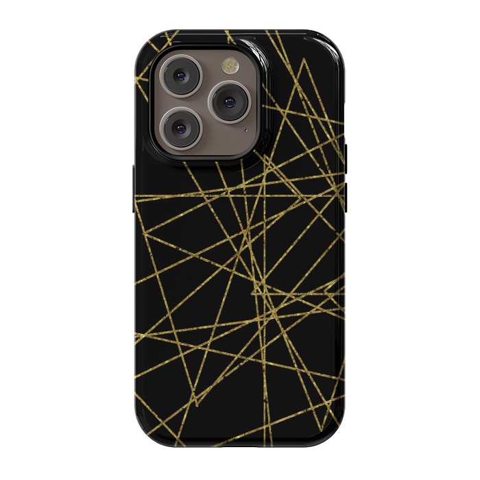 iPhone 14 Pro StrongFit Golden Lines by Andrea Haase