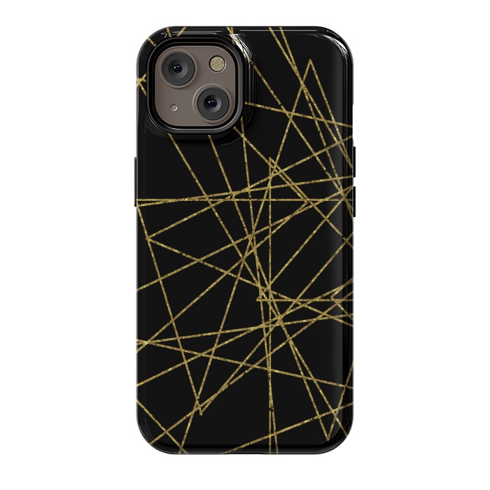 iPhone 14 StrongFit Golden Lines by Andrea Haase