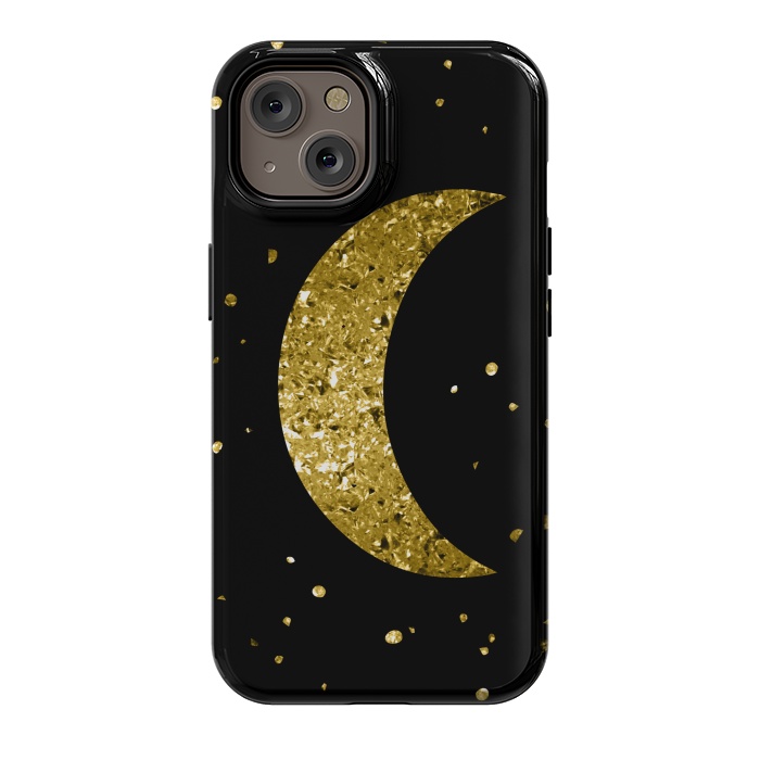 iPhone 14 StrongFit Sparkling Golden Moon by Andrea Haase